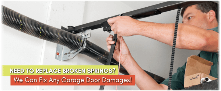 Broken Garage Door Spring Mooresville IN
